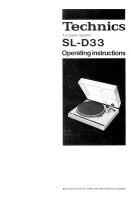 Technics - SLD-33 - Service manual 